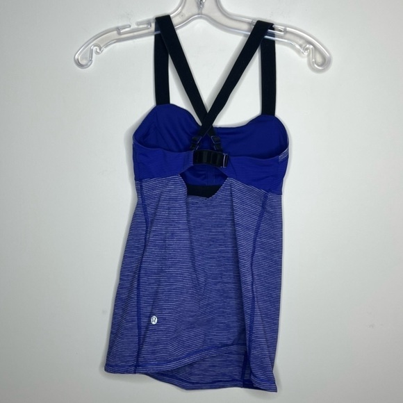 LULULEMON Run: Catch Me Tank Tonka Stripe Pigment Blue - Picture 2 of 6